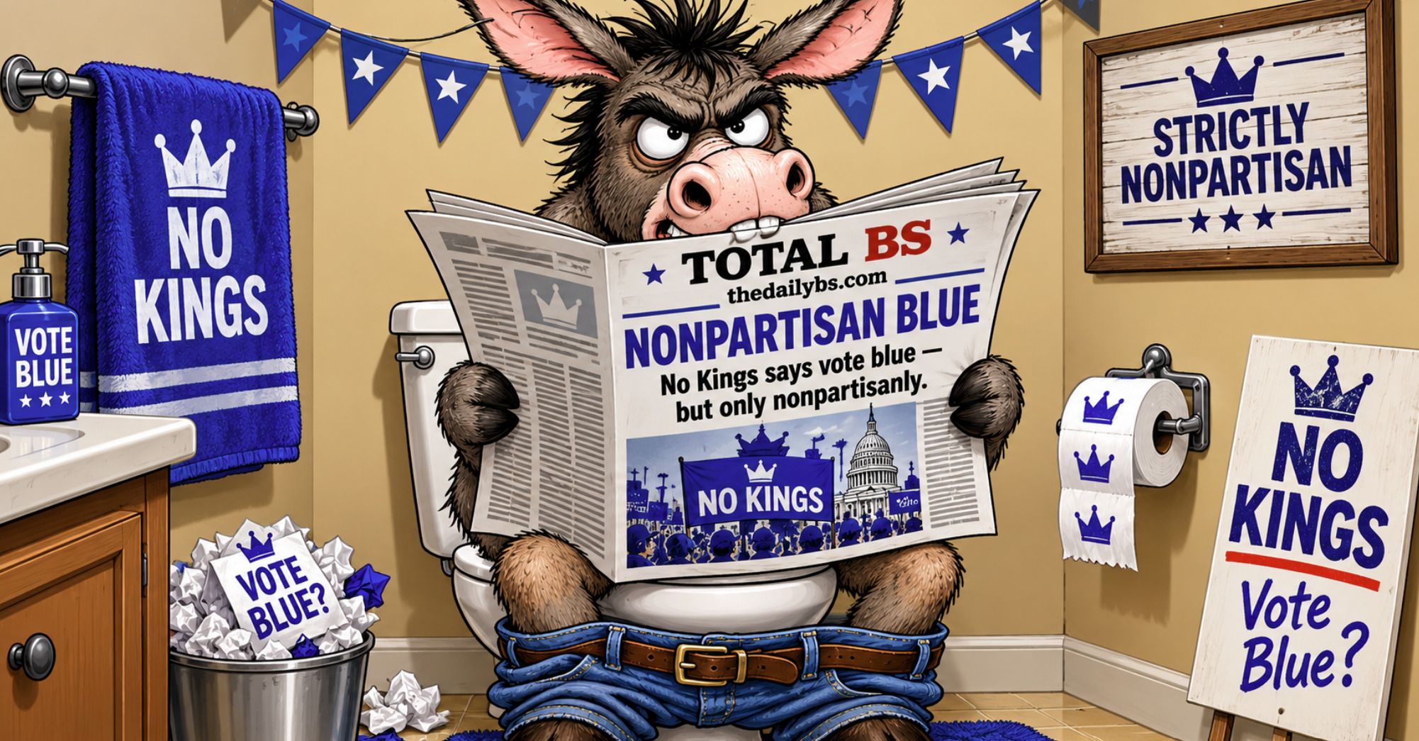 No Kings declares Democratic blue color officially nonpartisan - The ...