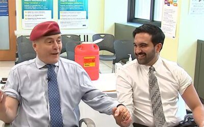 Mamdani and ex-political rival Curtis Sliwa share a jab and a smile